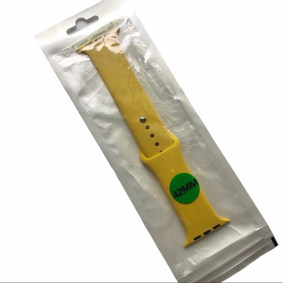 5/$20 NEW Yellow Gold Silicone Sport Band Apple Watch 44/45/49 mm M/L - Picture 6 of 7